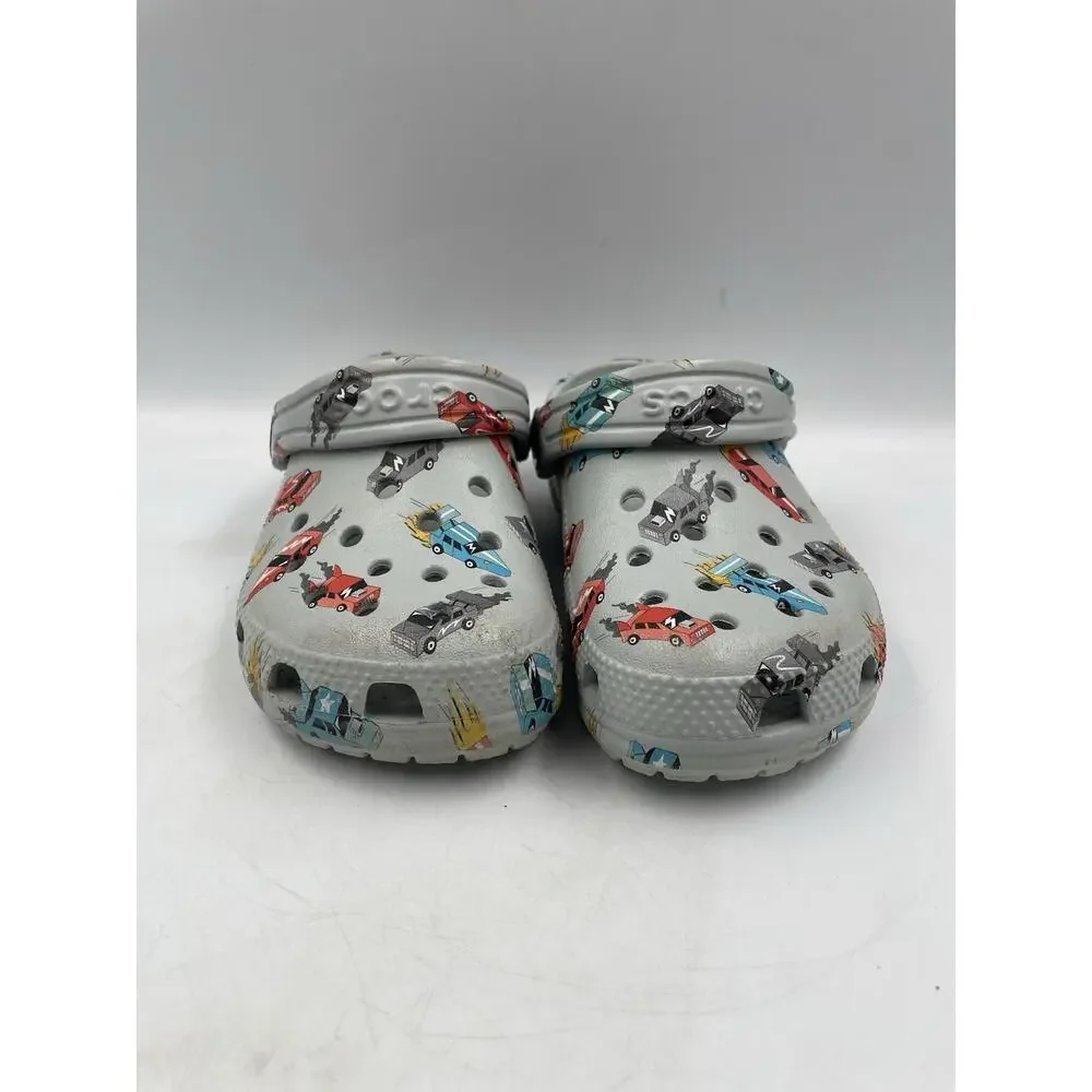 CROCS Kids Classic Race Cars Graphic Clog Mirage / Multi Gray Size 10